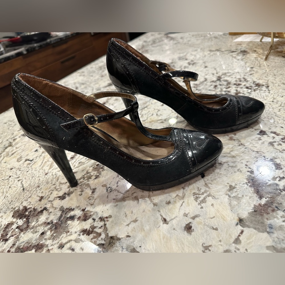 T-Strap High Heeled Mary Jane style Pumps